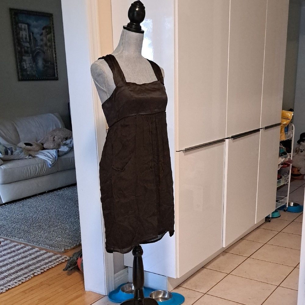 Brown Sleeveless Dress
